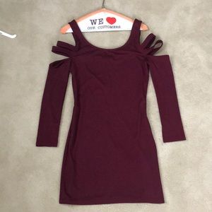 Persun Three Quarter Sleeve Mini Dress
